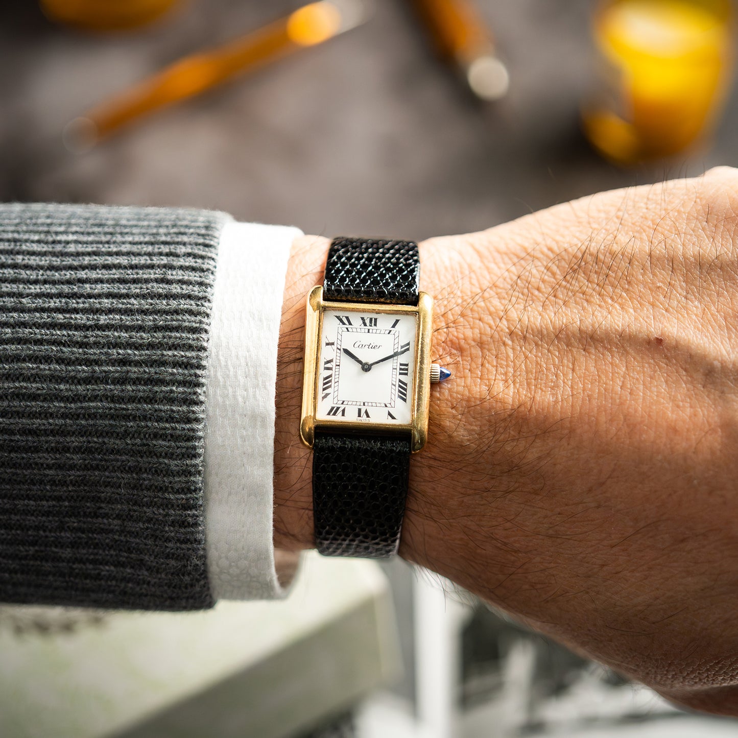 Cartier Tank Vermeil Manual Wind Gold-Plated 23mm