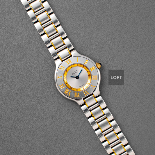 Cartier Must 21 Two‑Tone Quartz Silver Dial 28mm