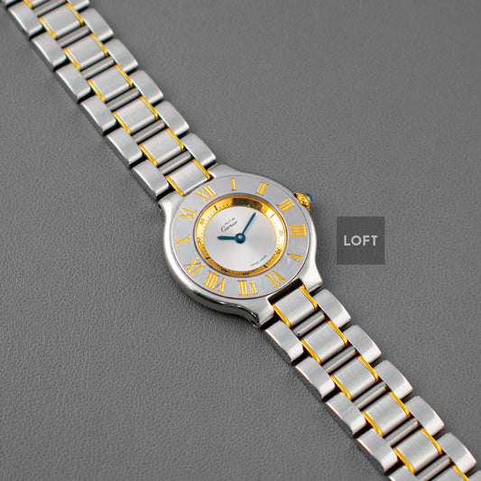 Cartier Must 21 Two‑Tone Quartz Silver Dial 28mm