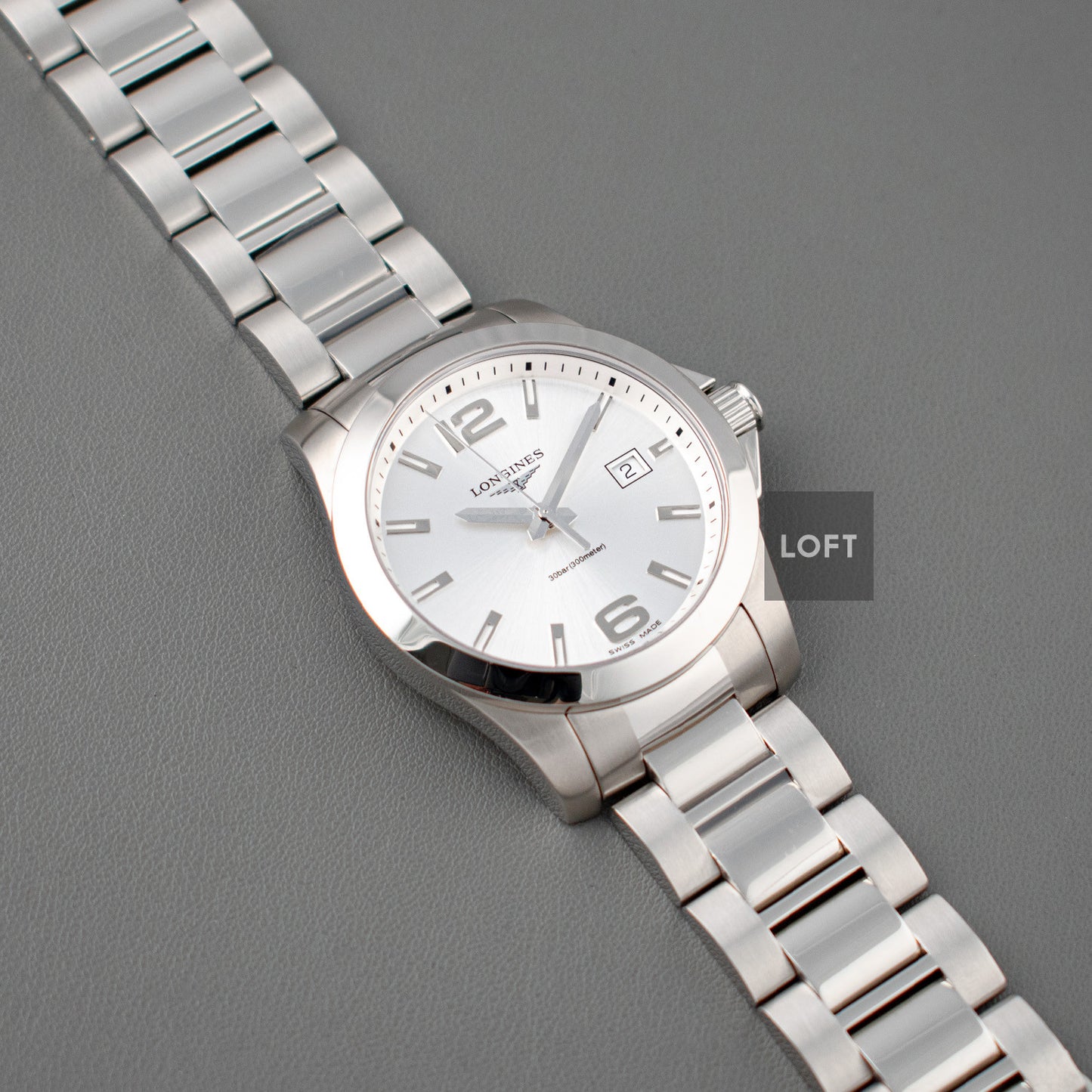 Longines Conquest Classic Quartz Silver Dial 41mm