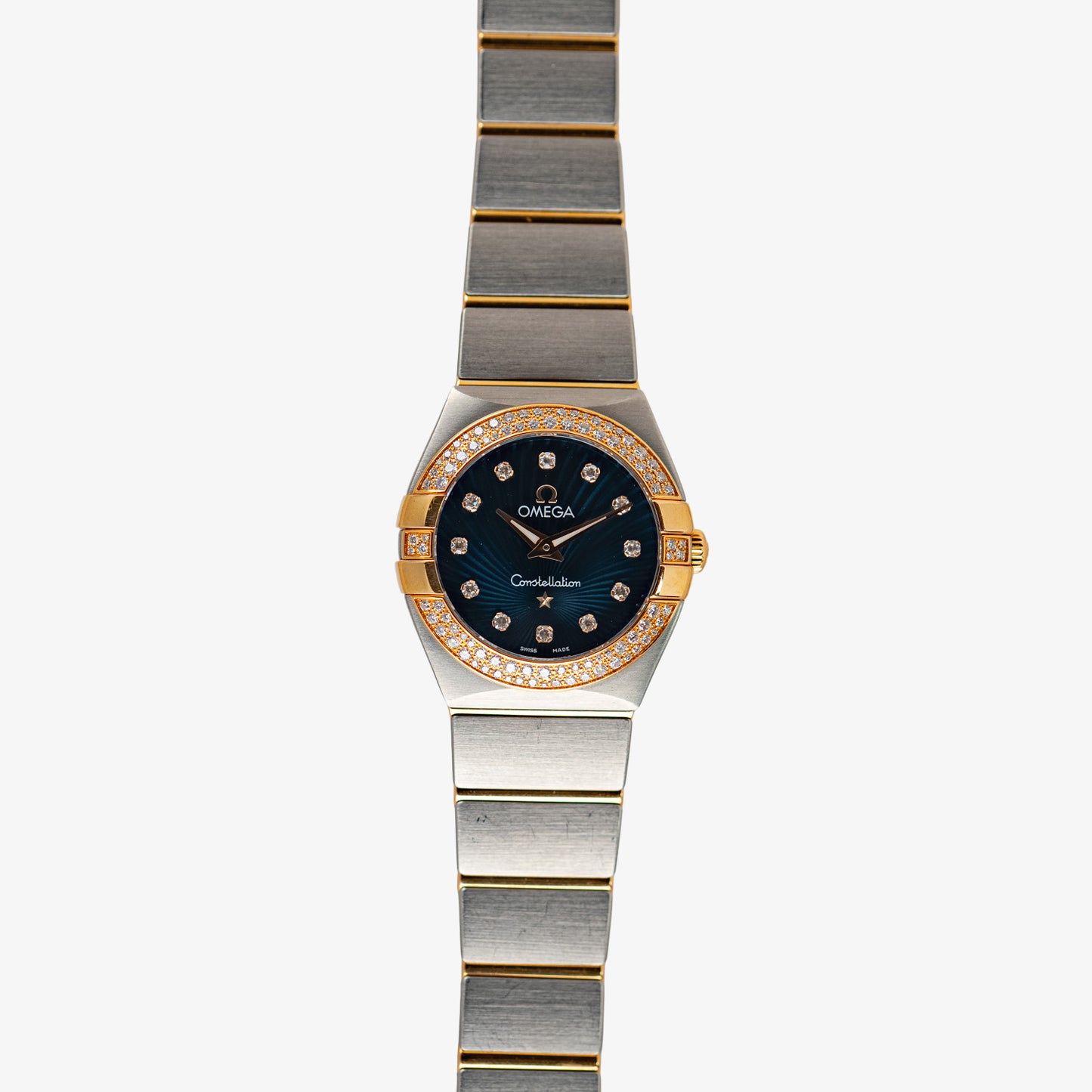 Omega Constellation Quartz Two‑Tone Blue Dial 24mm