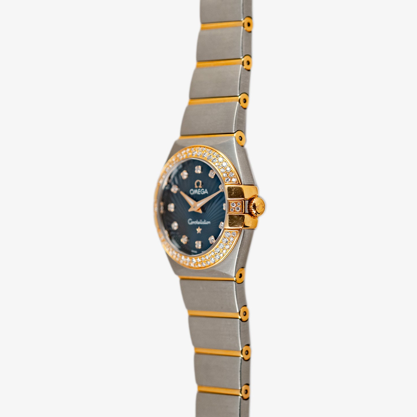Omega Constellation Quartz Two‑Tone Blue Dial 24mm