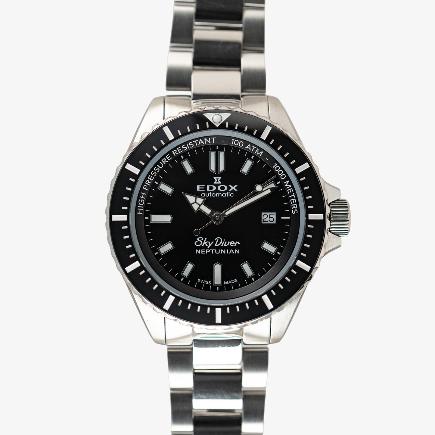 Edox SkyDiver Neptunian Automatic Black 44mm
