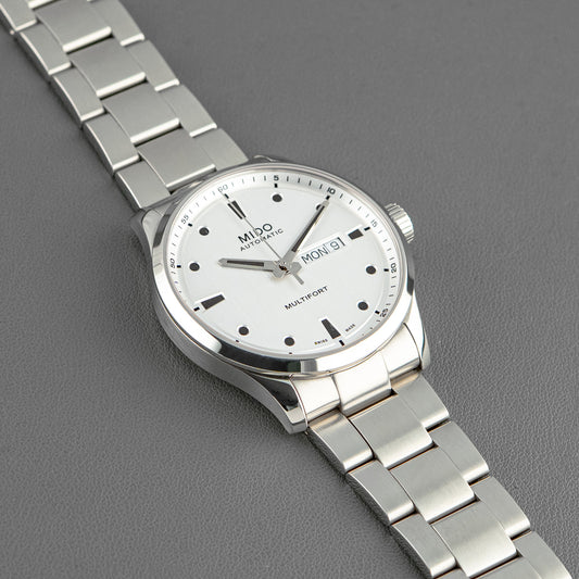 Mido Multifort Automatic Day-Date Silver Dial 42mm