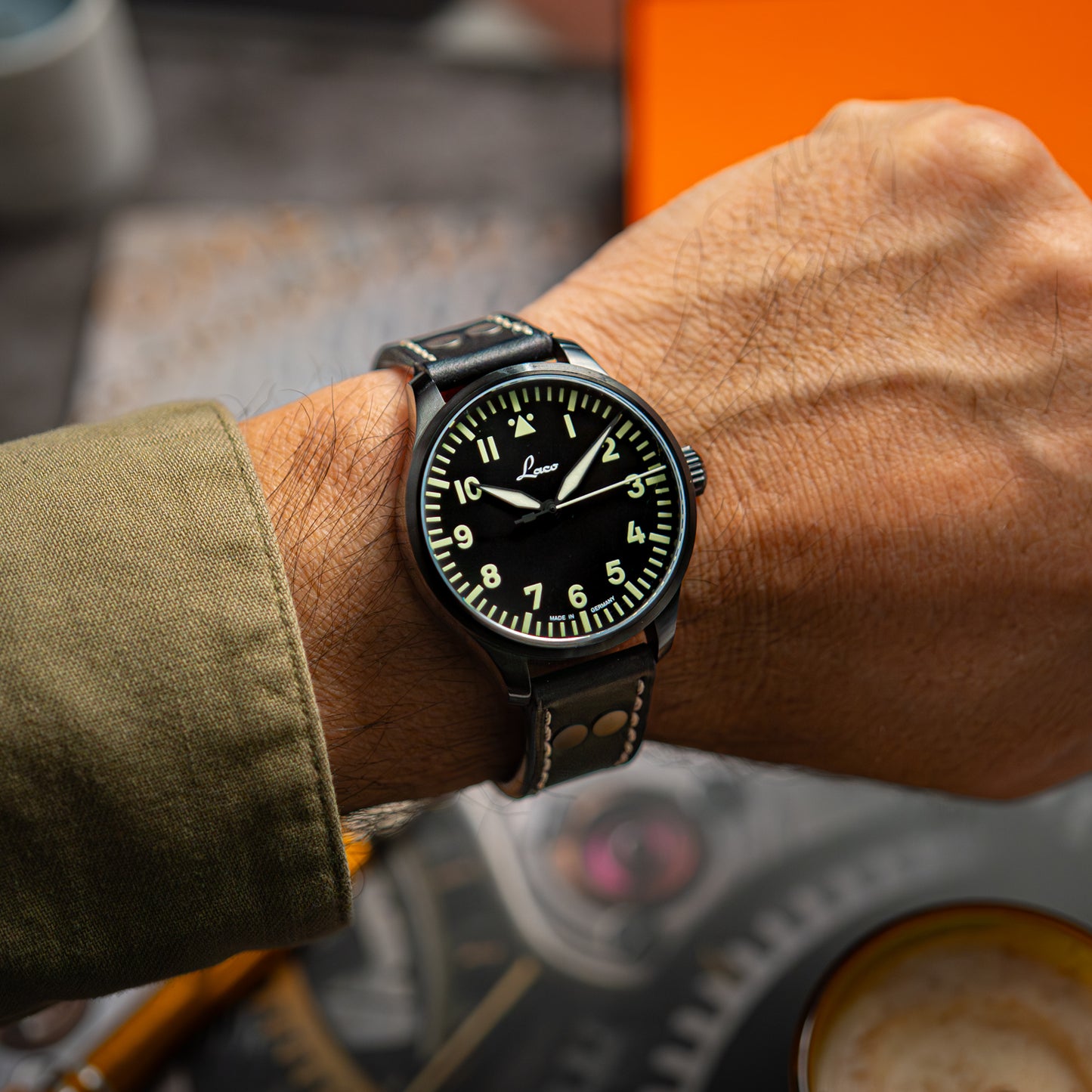 Laco Altenburg Automatic Black Dial Leather 42mm