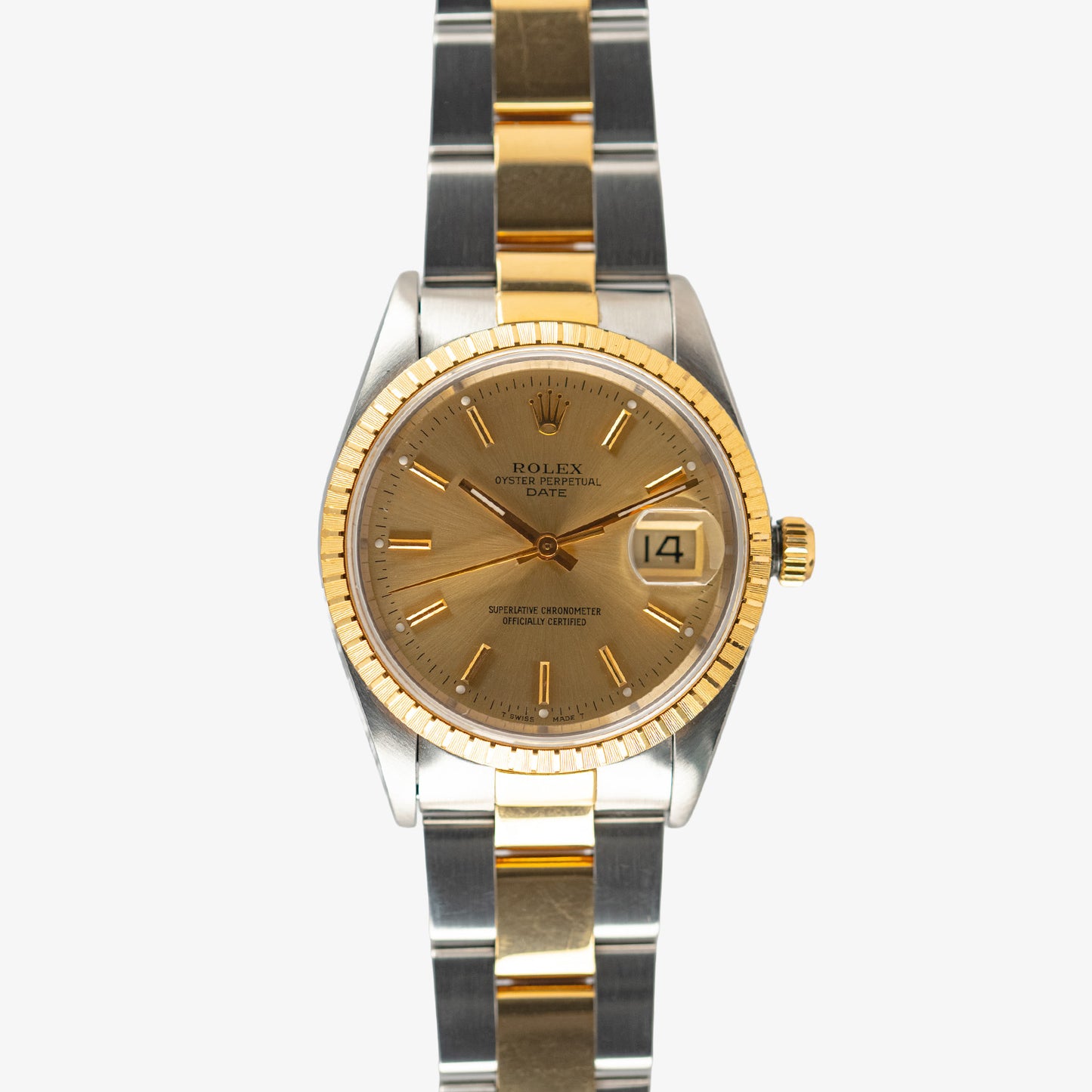 Rolex Oyster Perpetual Date 15223 Two‑Tone 34mm