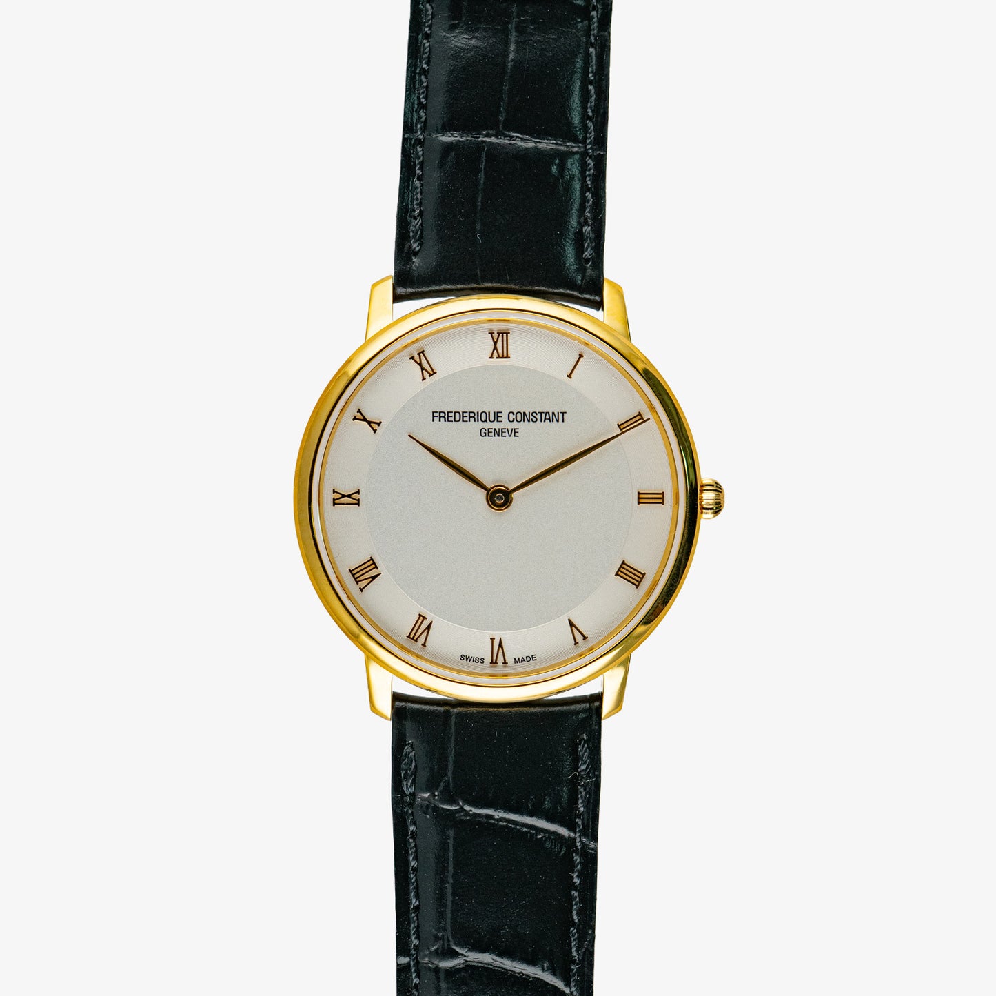 Frederique Constant Slimline Quartz Roman Dial Gold 37mm