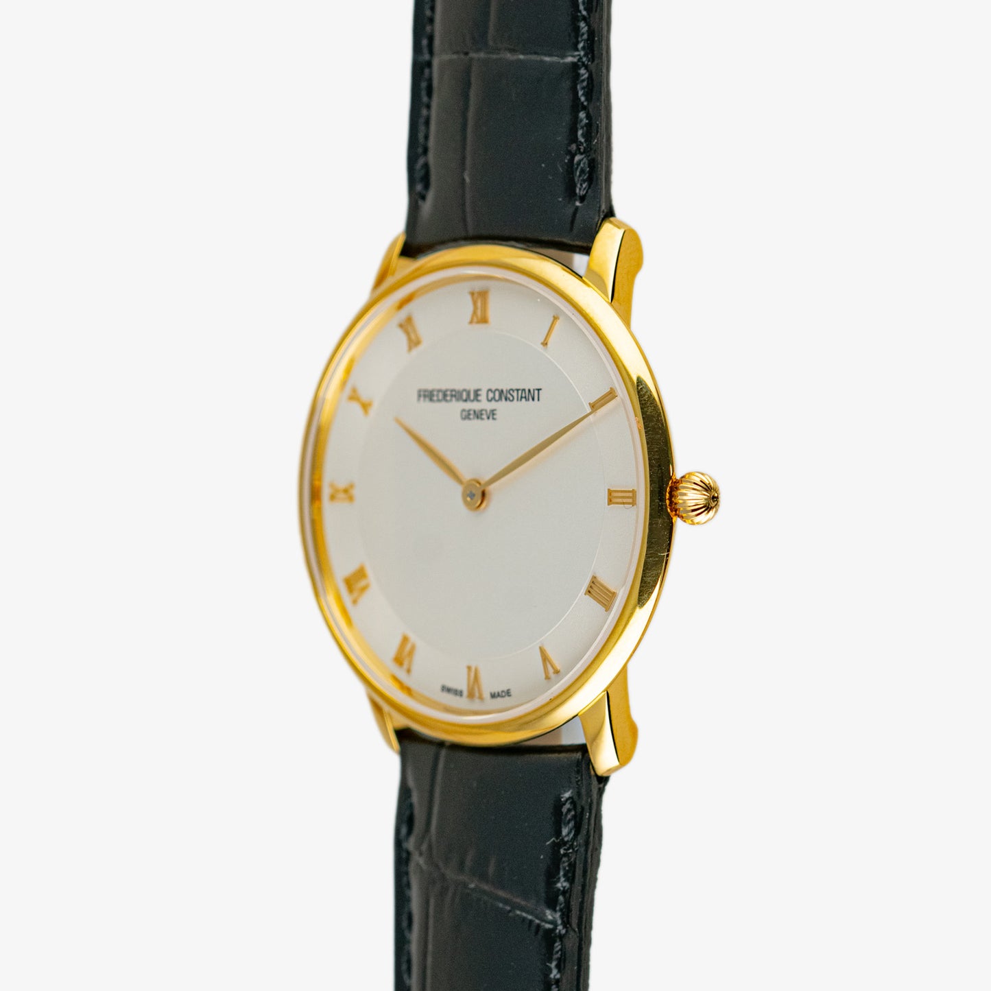 Frederique Constant Slimline Quartz Roman Dial Gold 37mm