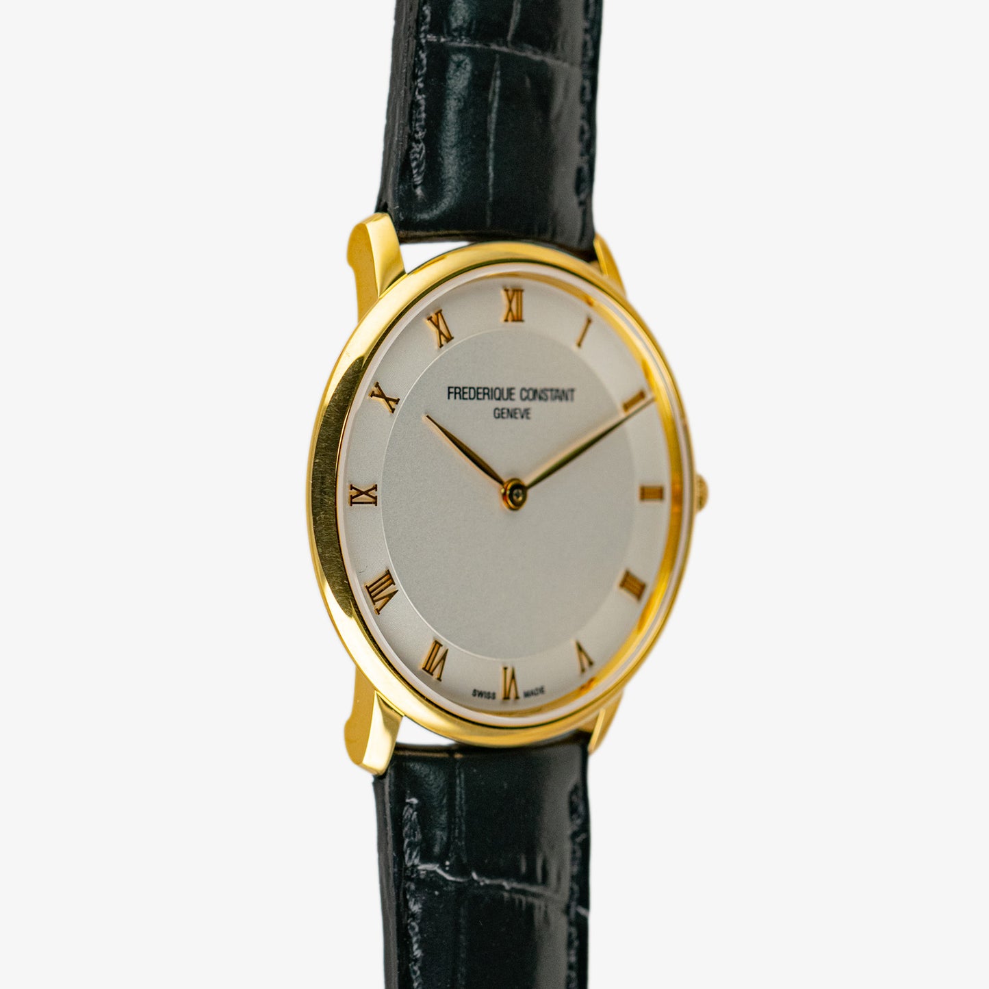 Frederique Constant Slimline Quartz Roman Dial Gold 37mm