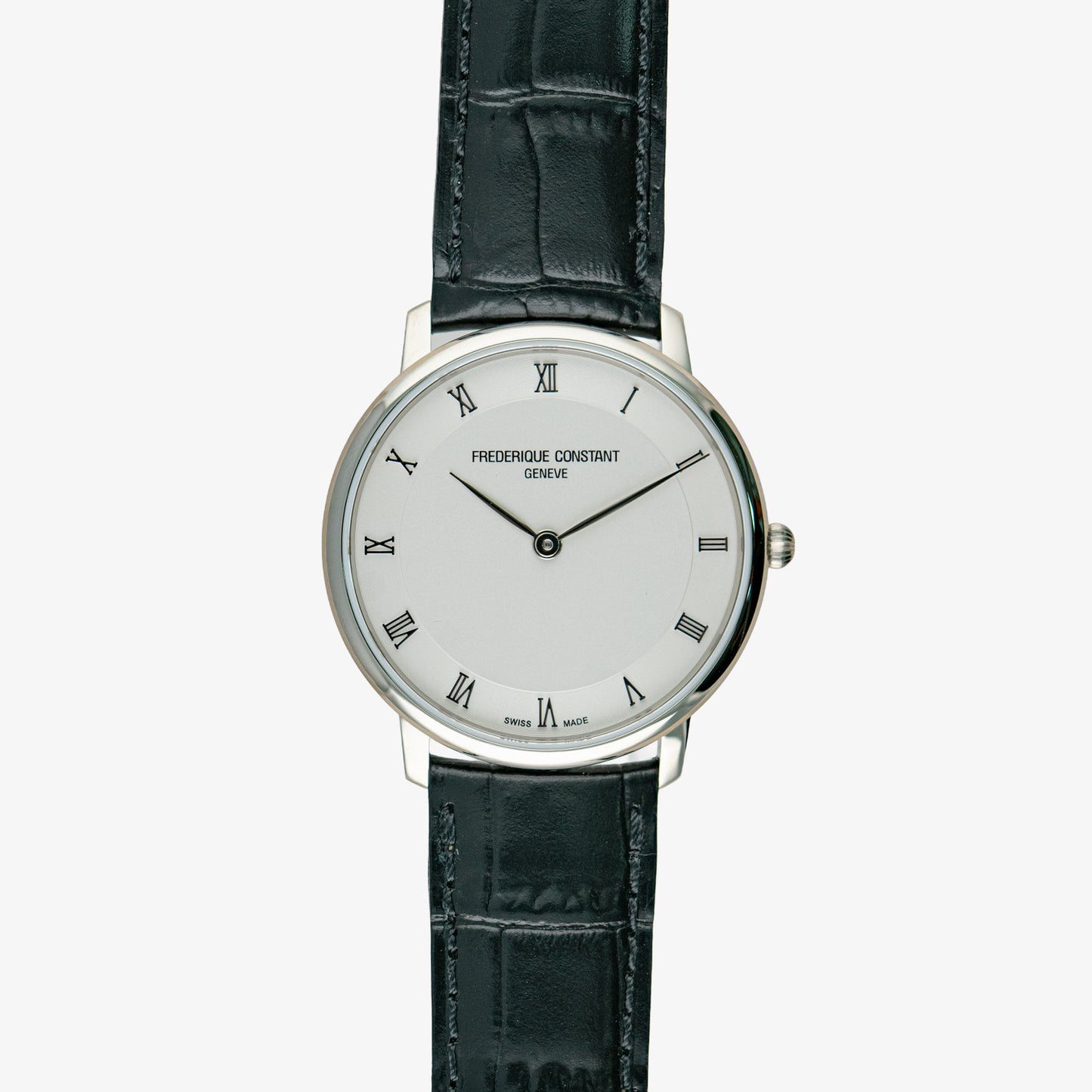 Frederique Constant Slimline Quartz Roman Dial Steel 37mm