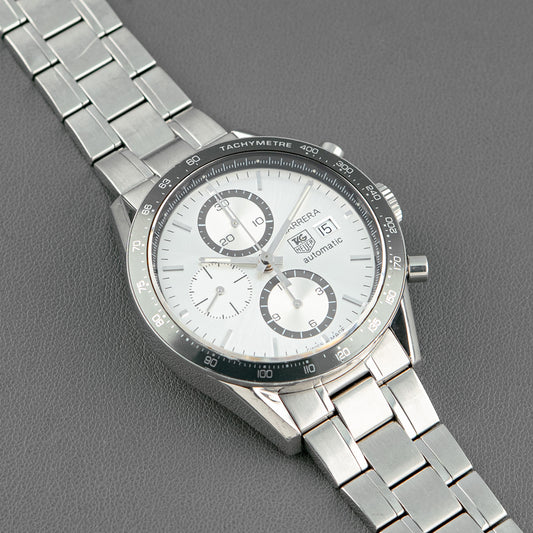 TAG Heuer Carrera Automatic Chronograph Silver Dial 41mm