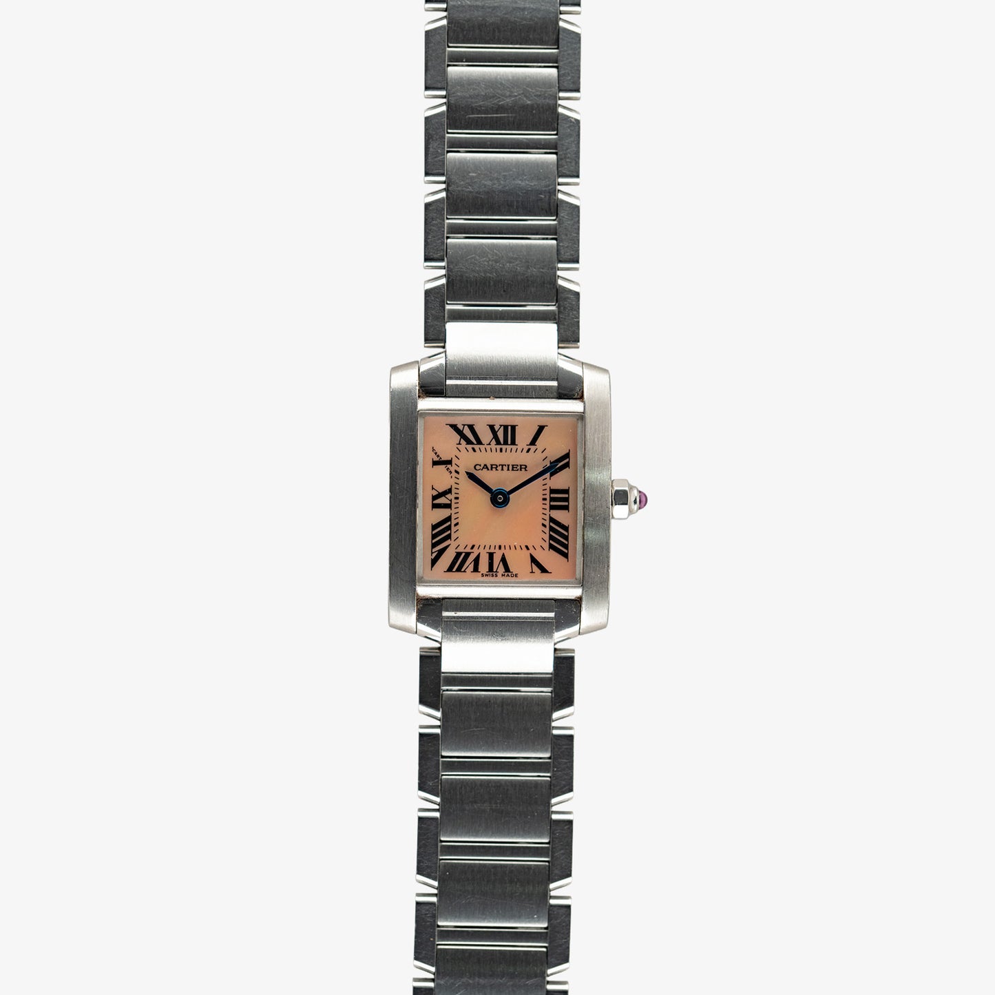 Cartier Tank Française Quartz Pink Dial Steel 20mm