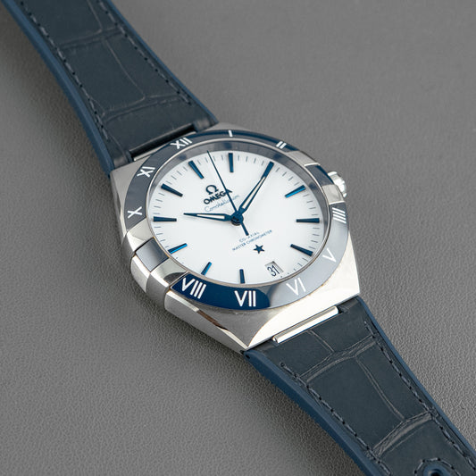 Omega Constellation Automatic White Dial Blue 41mm