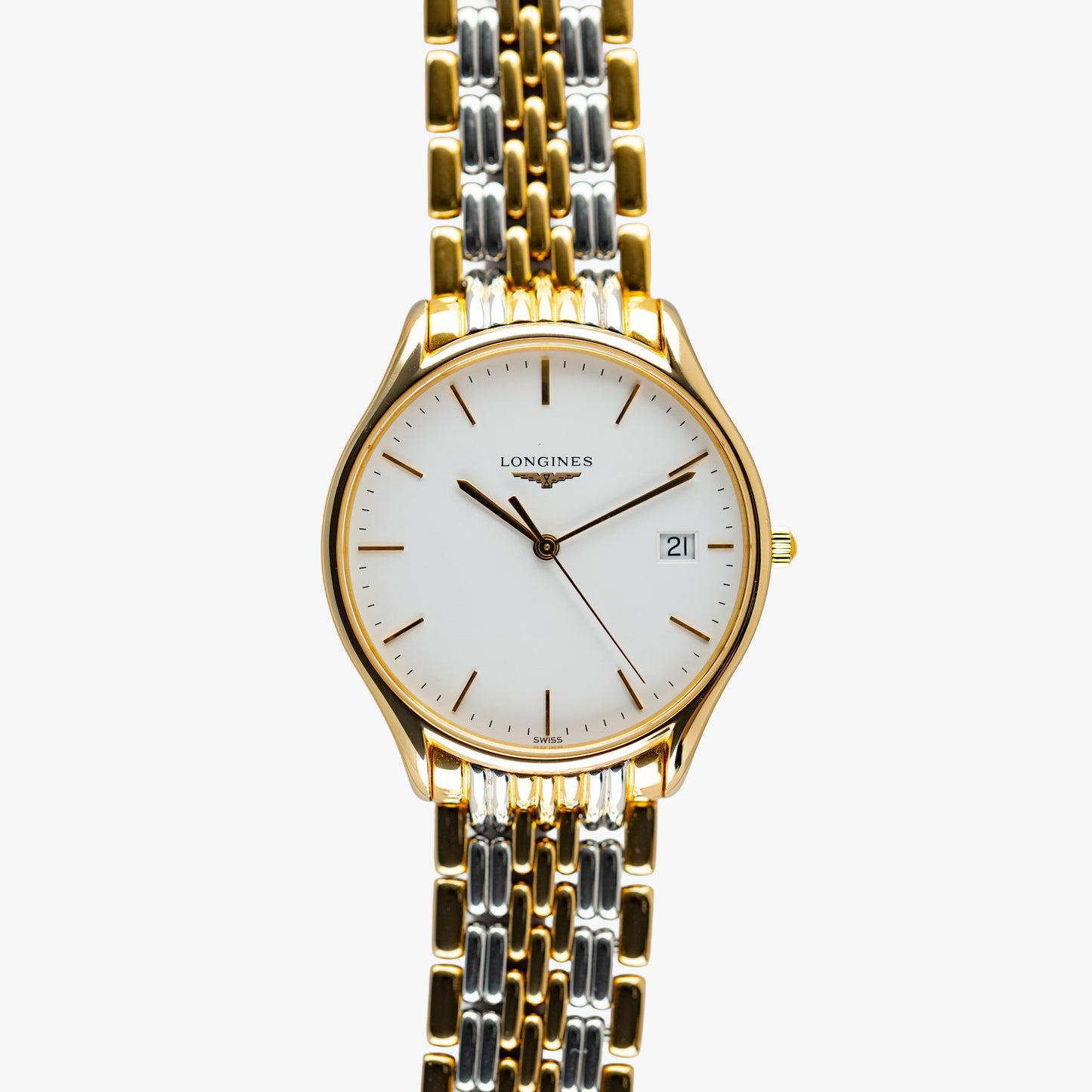 Longines Lyre Quartz Two-Tone White Dial 38mm