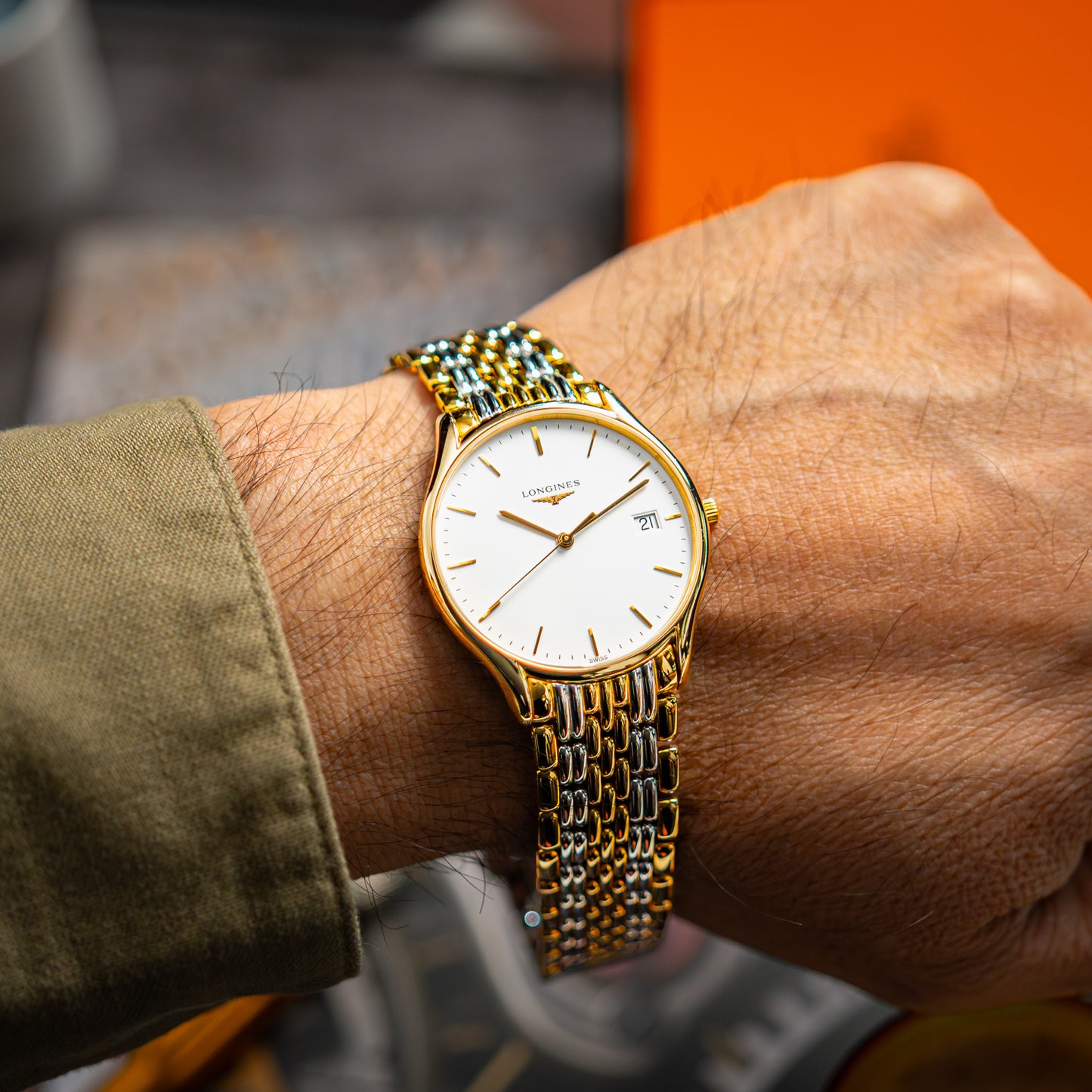 Longines Lyre Quartz Two-Tone White Dial 38mm