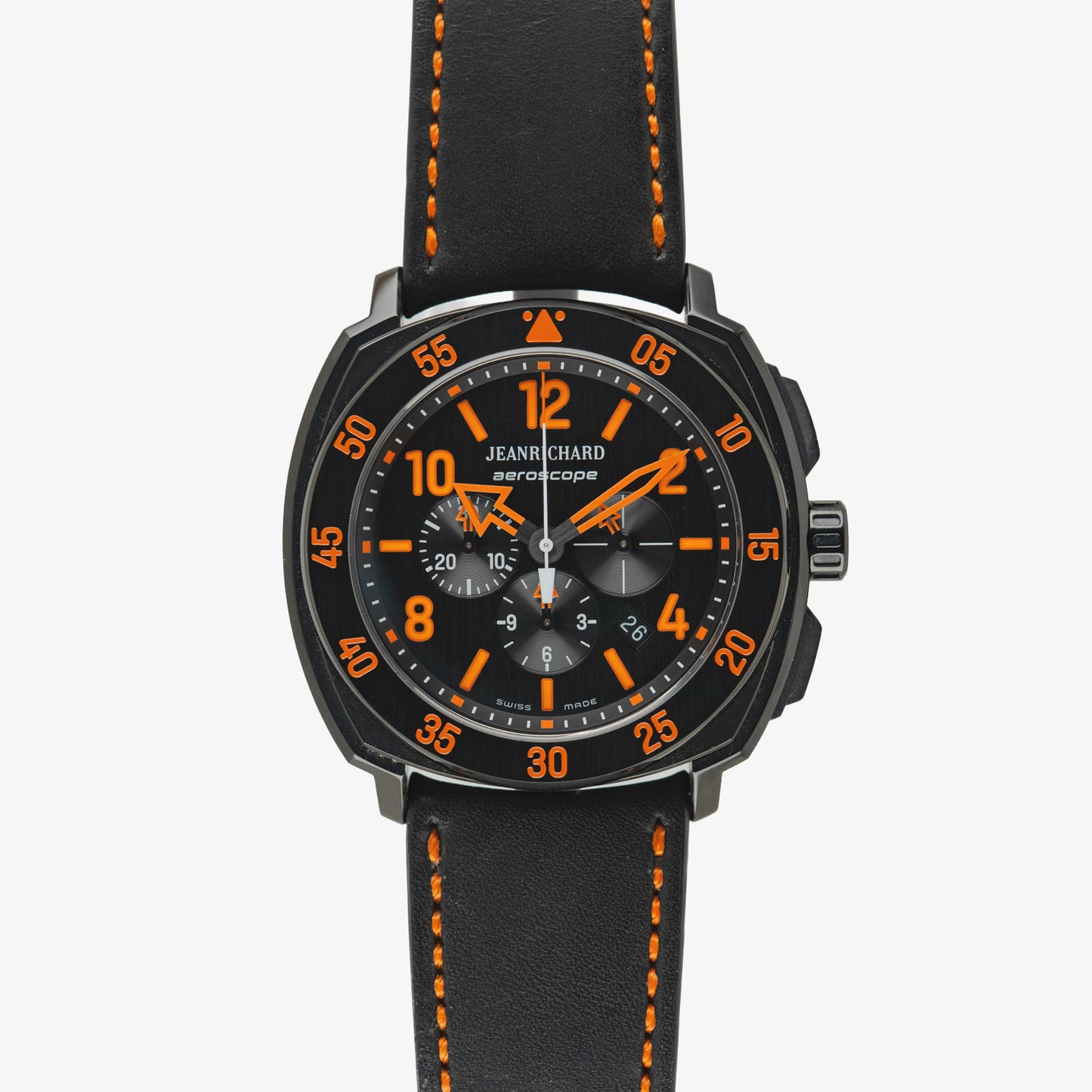 JeanRichard Aeroscope Automatic Chronograph Black Orange 44mm