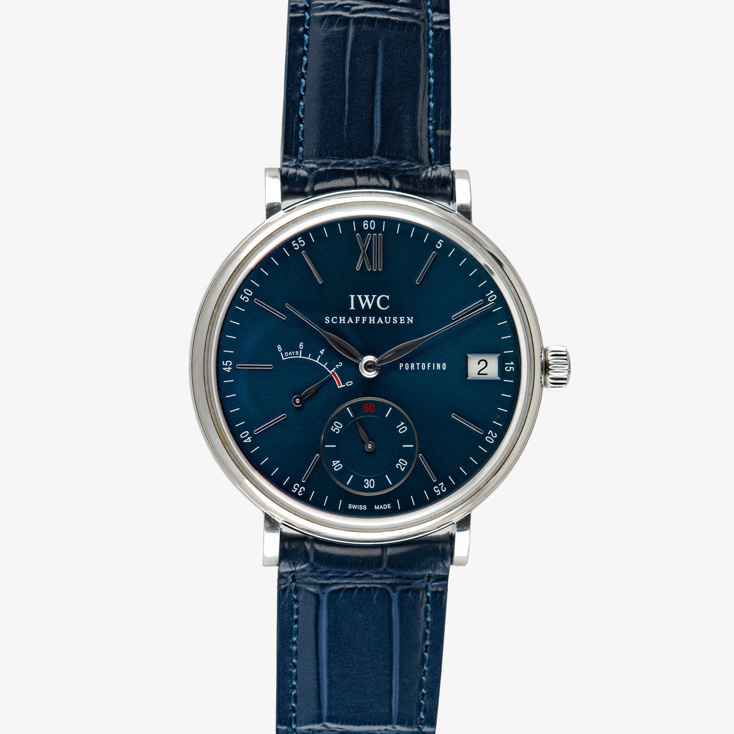 IWC Portofino Hand-Wound Eight Days Automatic Blue 45mm