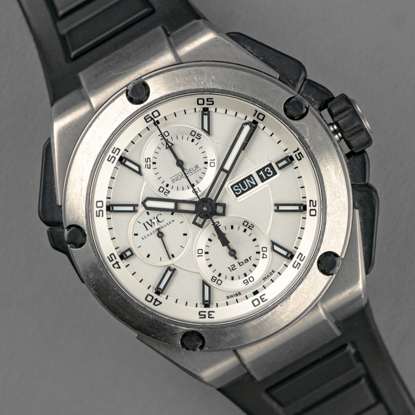 IWC Ingenieur Double Chronograph Titanium White 45mm