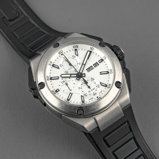 IWC Ingenieur Double Chronograph Titanium White 45mm