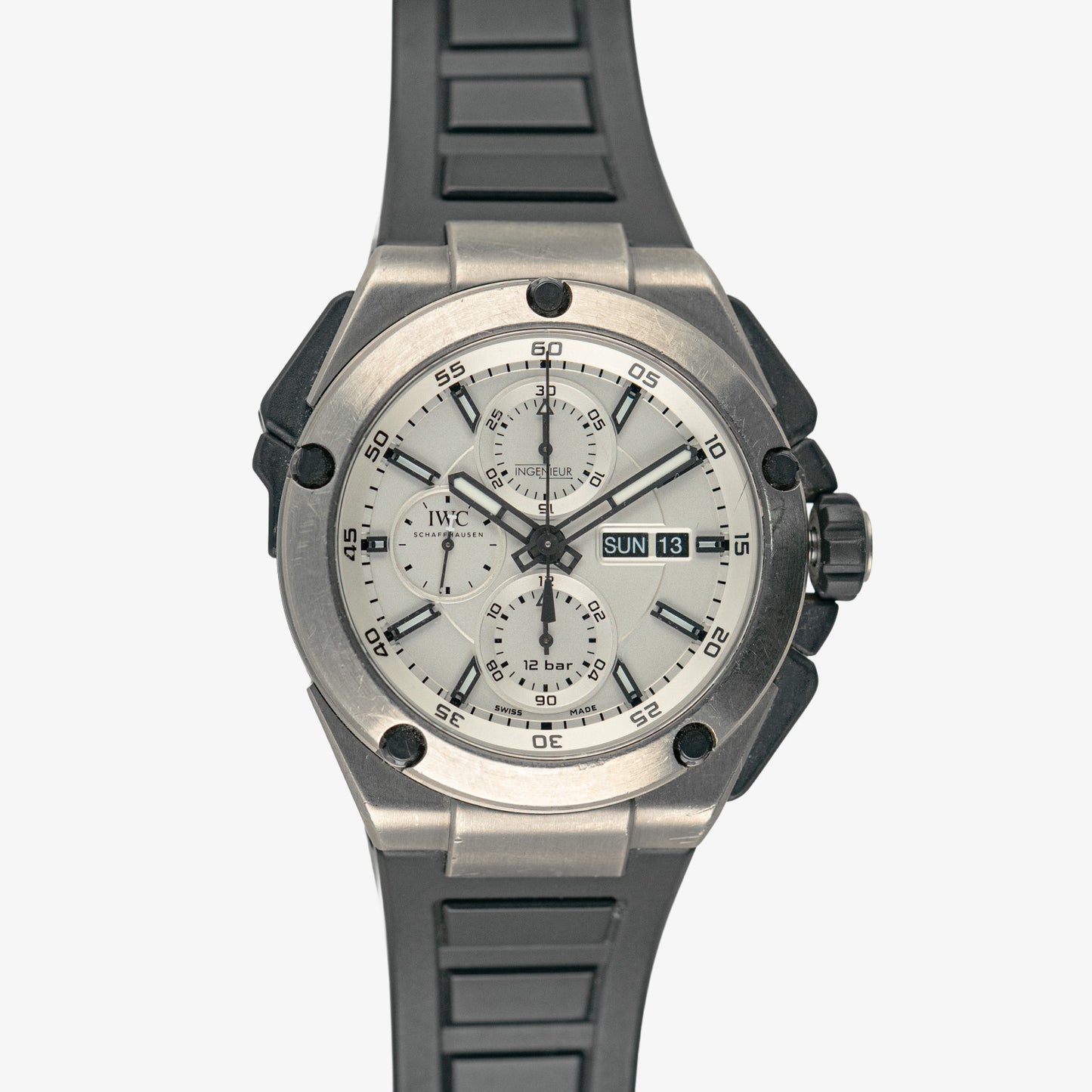 IWC Ingenieur Double Chronograph Titanium White 45mm