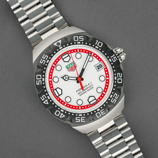 TAG Heuer Formula 1 Solargraph Quartz White Red 38mm