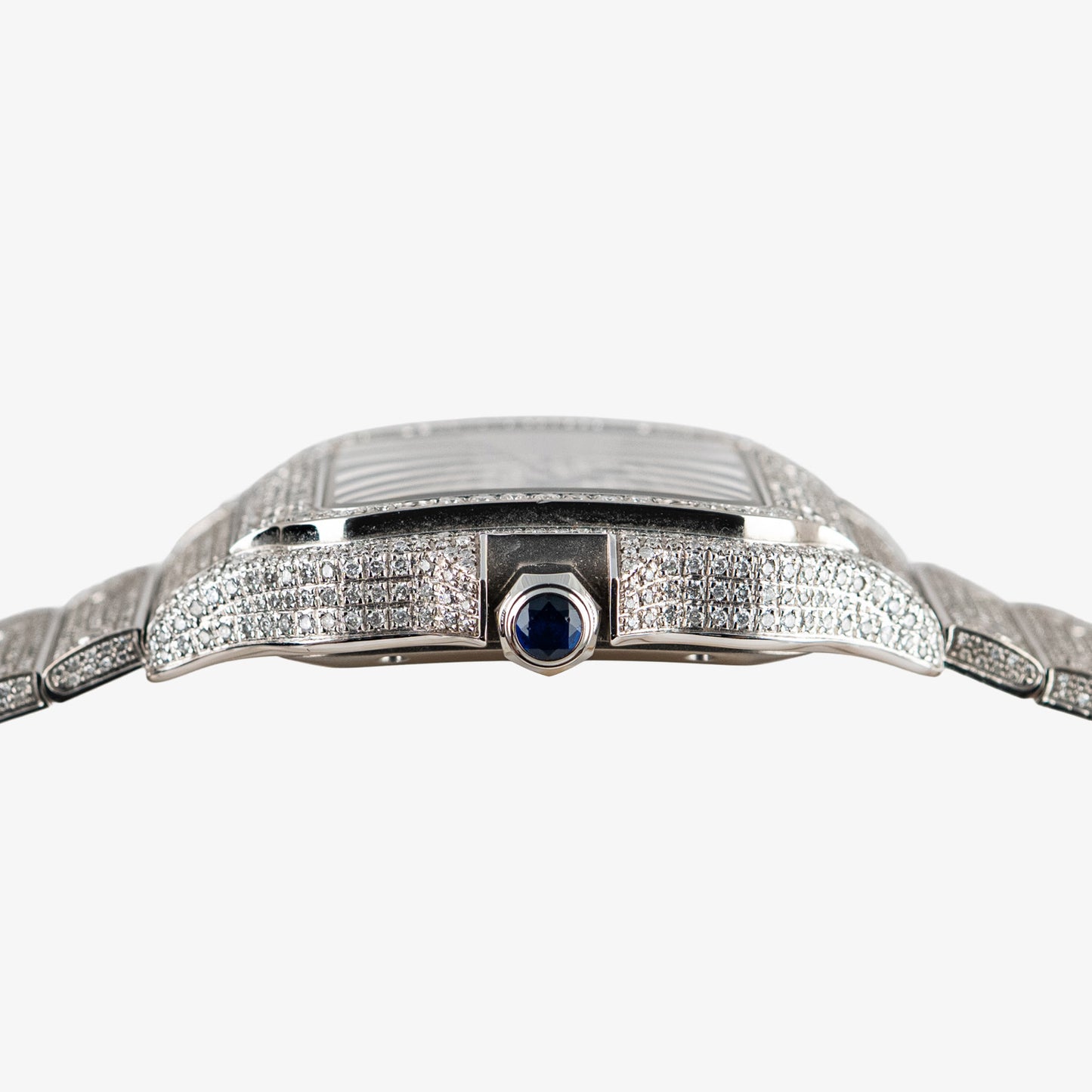 Cartier Santos Large "Iced Out" Automatic Steel 39.8mm
