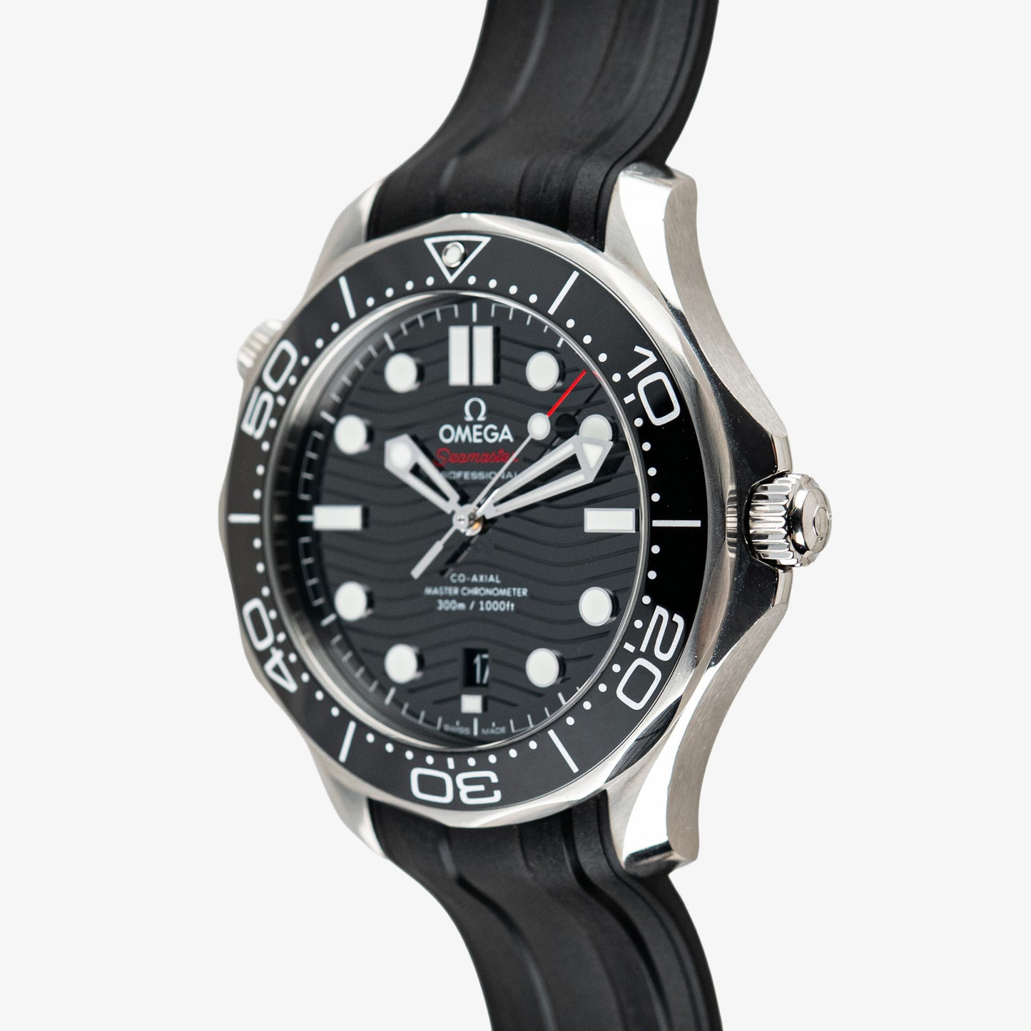 Omega Seamaster Diver 300M Black Dial Rubber Strap 42mm