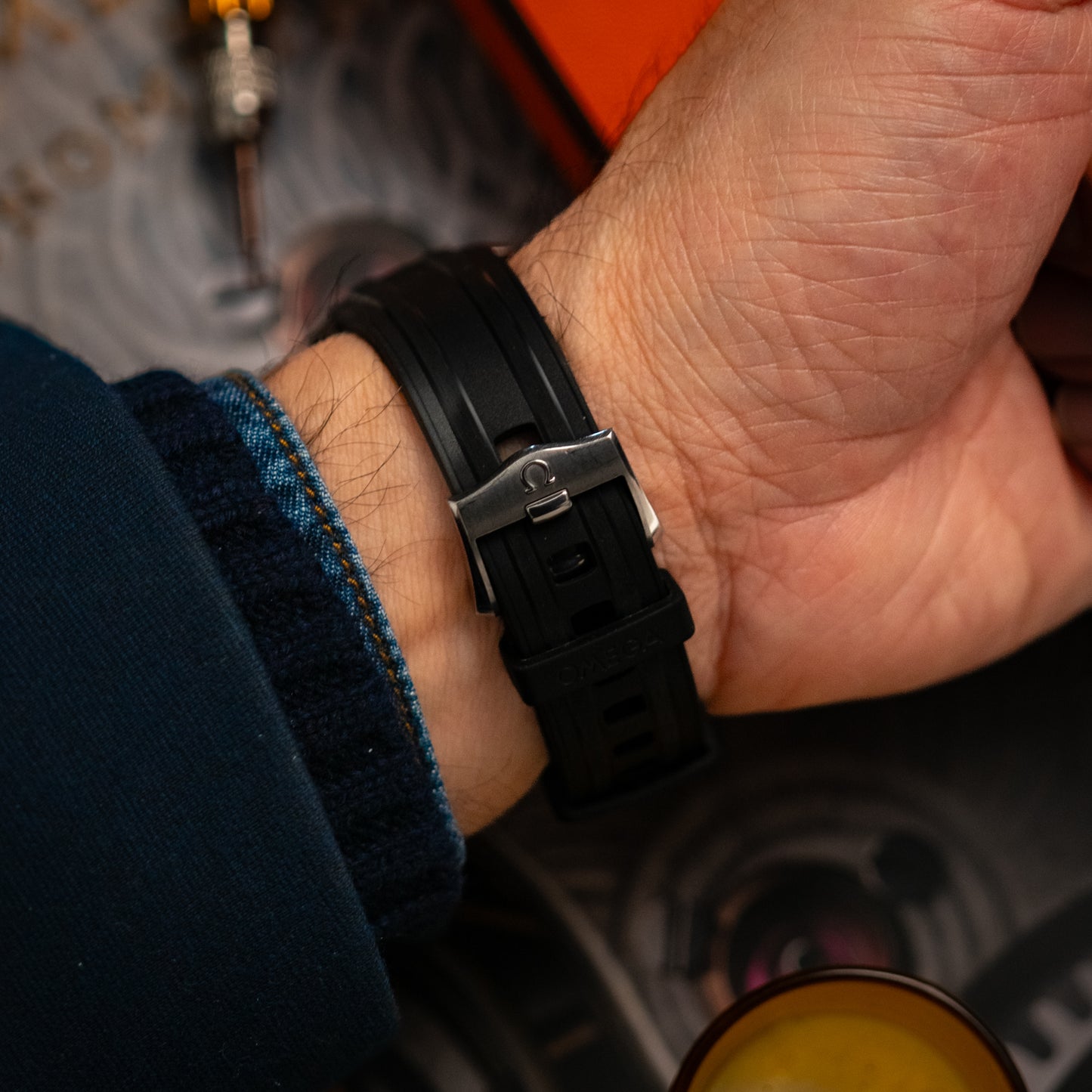 Omega Seamaster Diver 300M Black Dial Rubber Strap 42mm