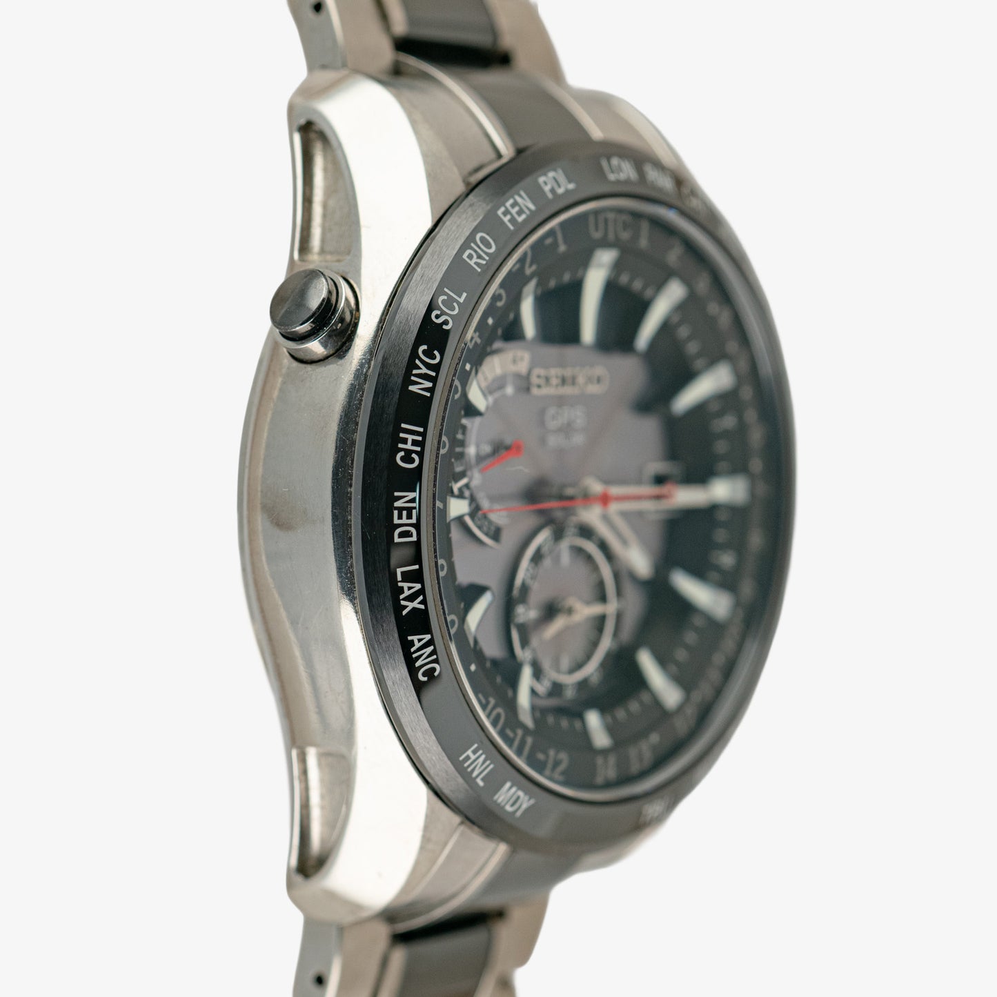 Seiko Astron GPS Solar Chronograph Black Dial 45mm