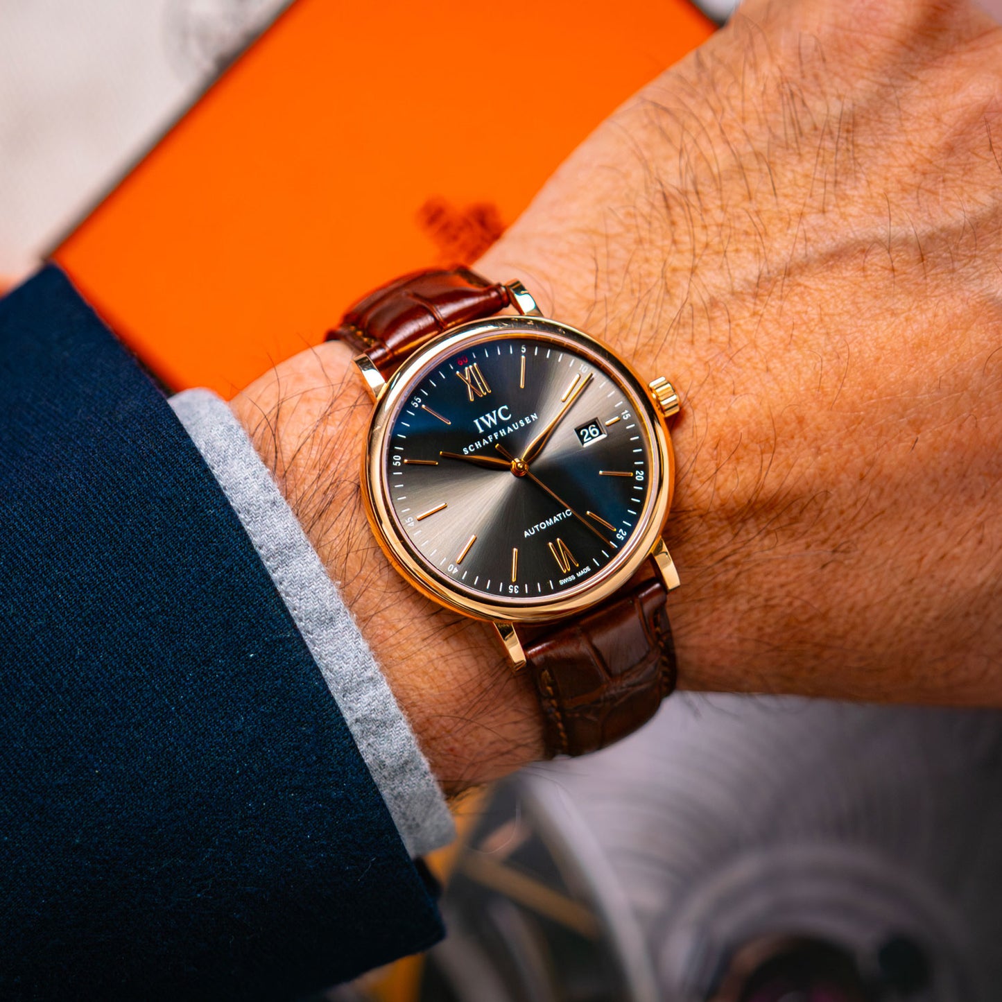 IWC Portofino Automatic Red Gold Slate Dial 40mm