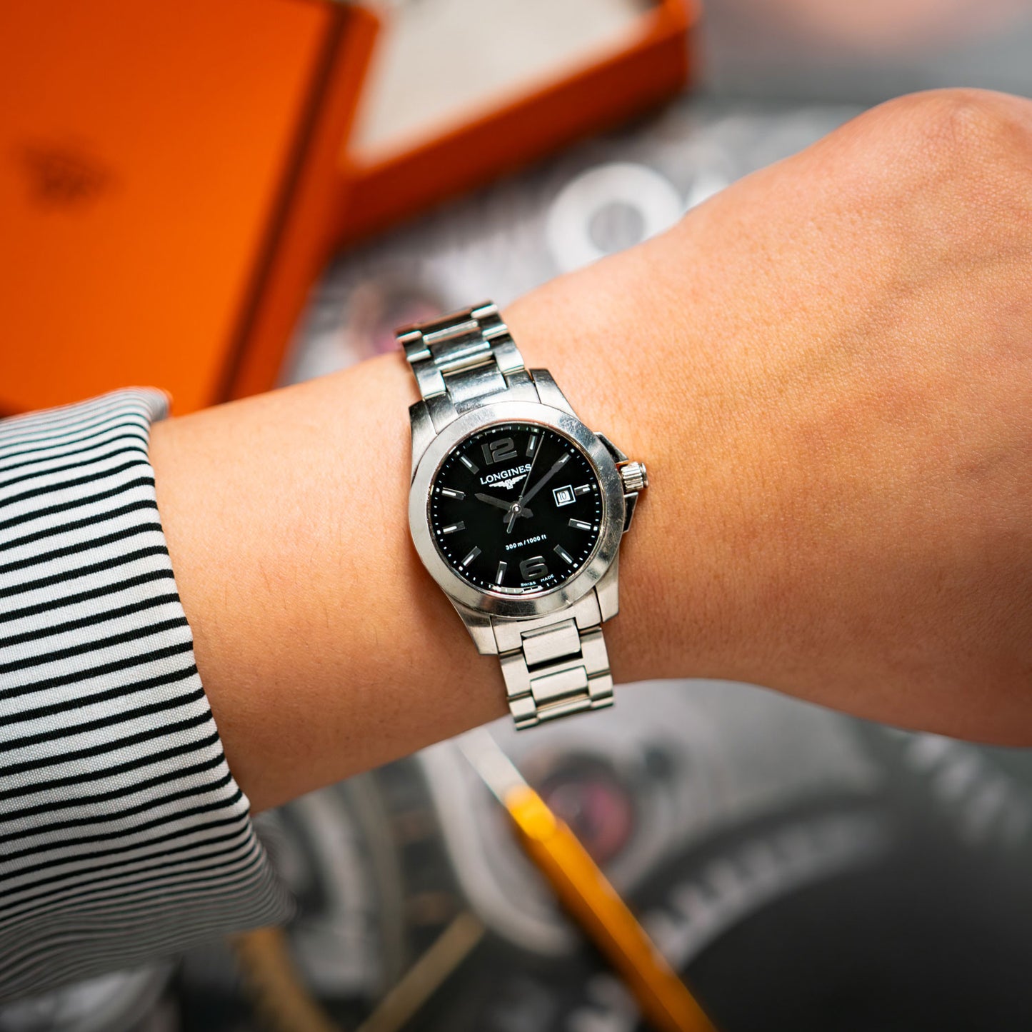Longines Conquest Quartz Black Dial 29.5mm
