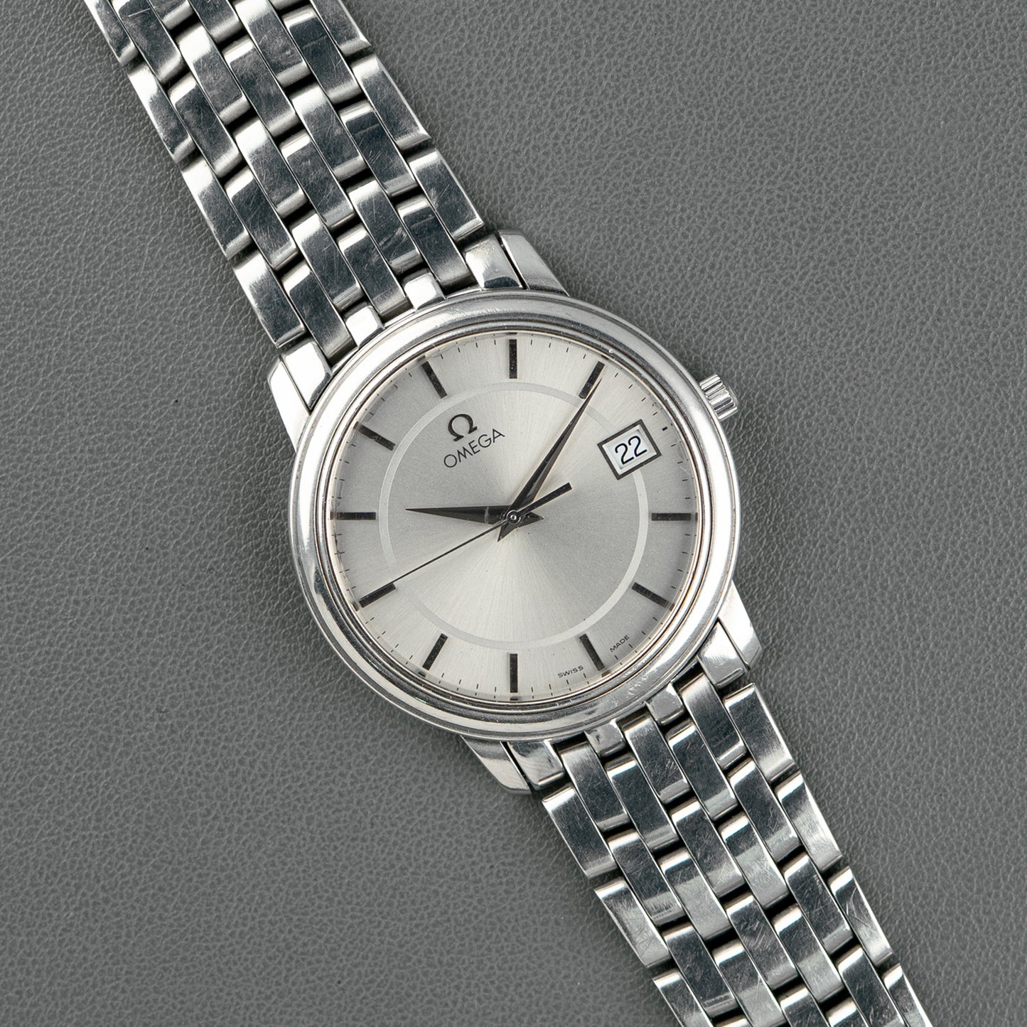 Omega De Ville Quartz Date Silver Dial 34mm