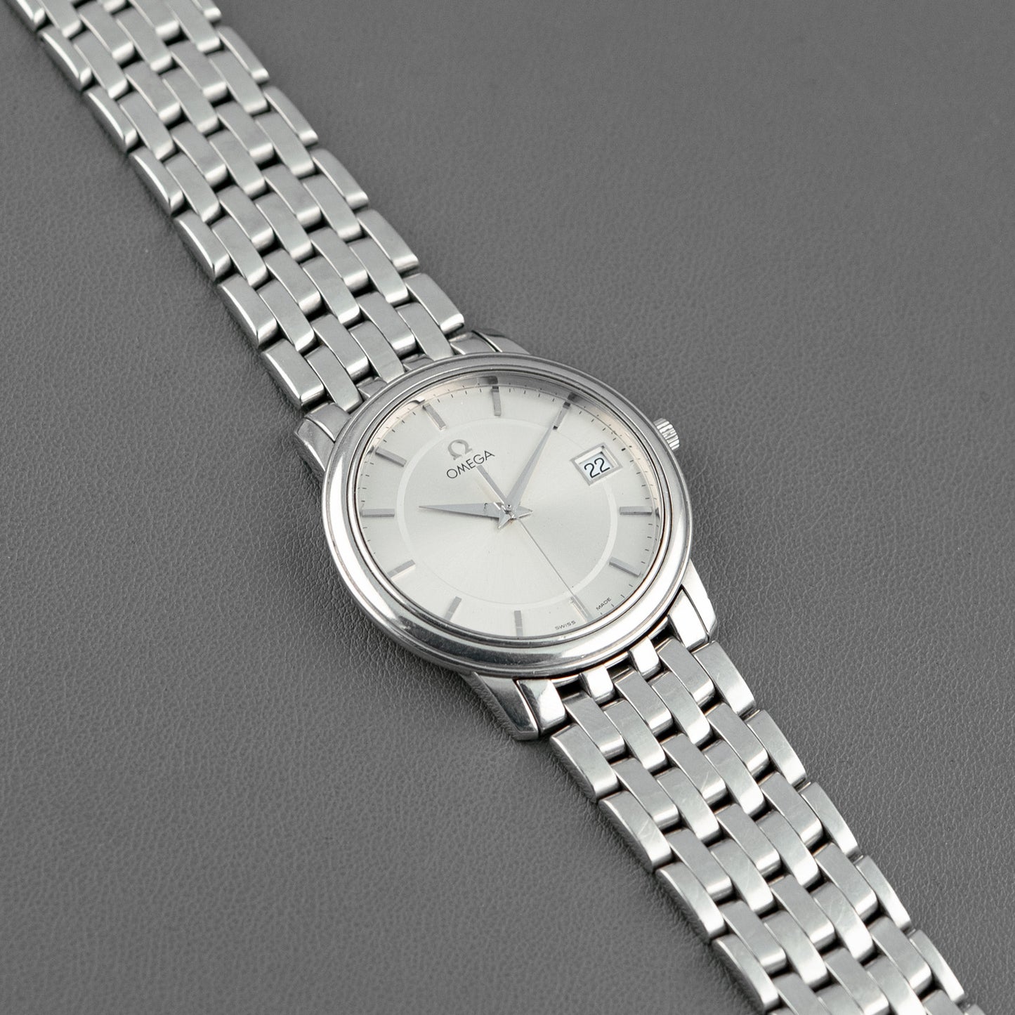 Omega De Ville Quartz Date Silver Dial 34mm