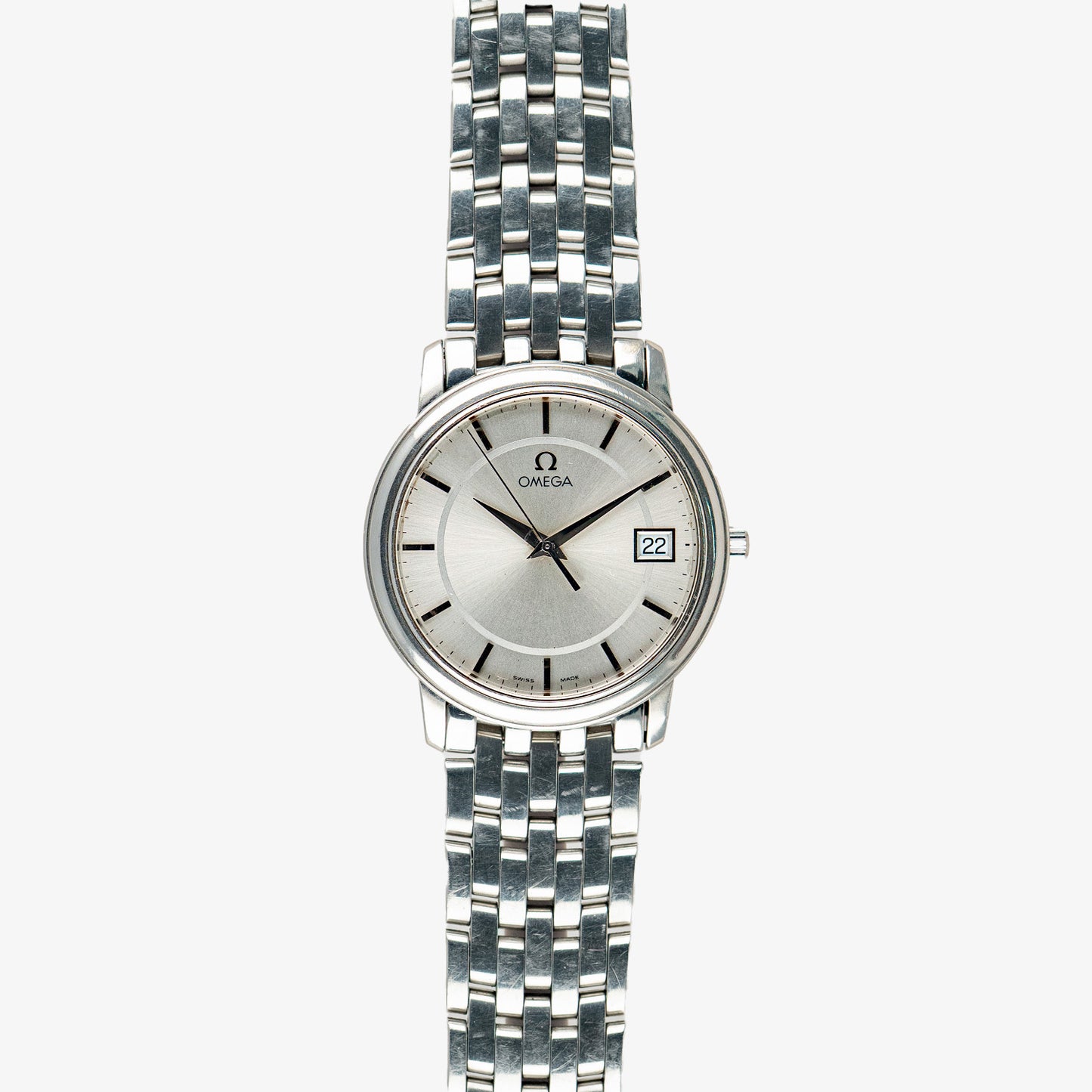 Omega De Ville Quartz Date Silver Dial 34mm