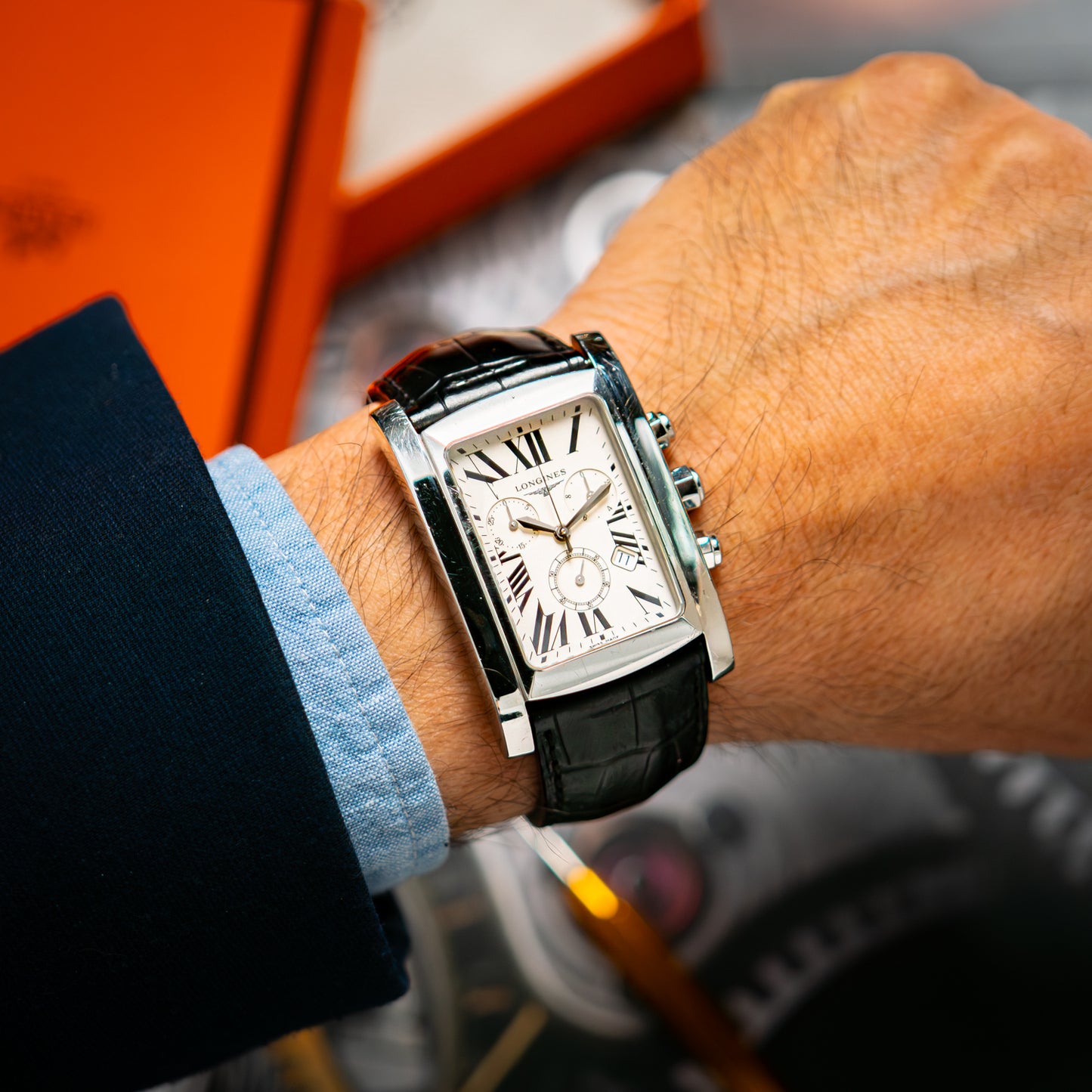 Longines DolceVita Chronograph Quartz Silver Dial 28mm