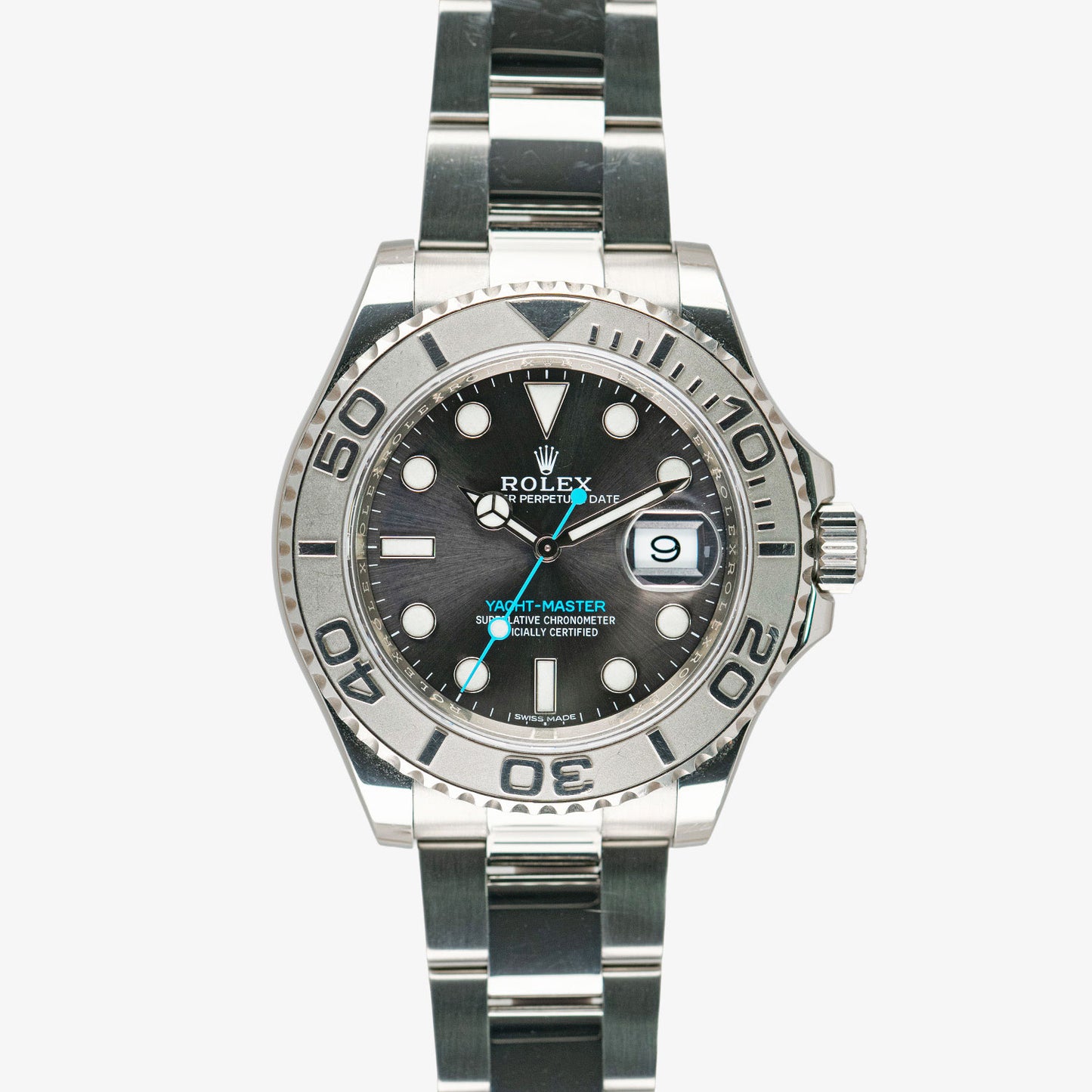 Rolex Yacht-Master 116622 Platinum Bezel Rhodium Dial 40mm