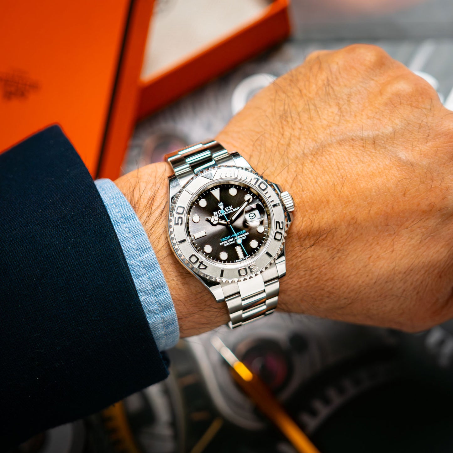 Rolex Yacht-Master 116622 Platinum Bezel Rhodium Dial 40mm
