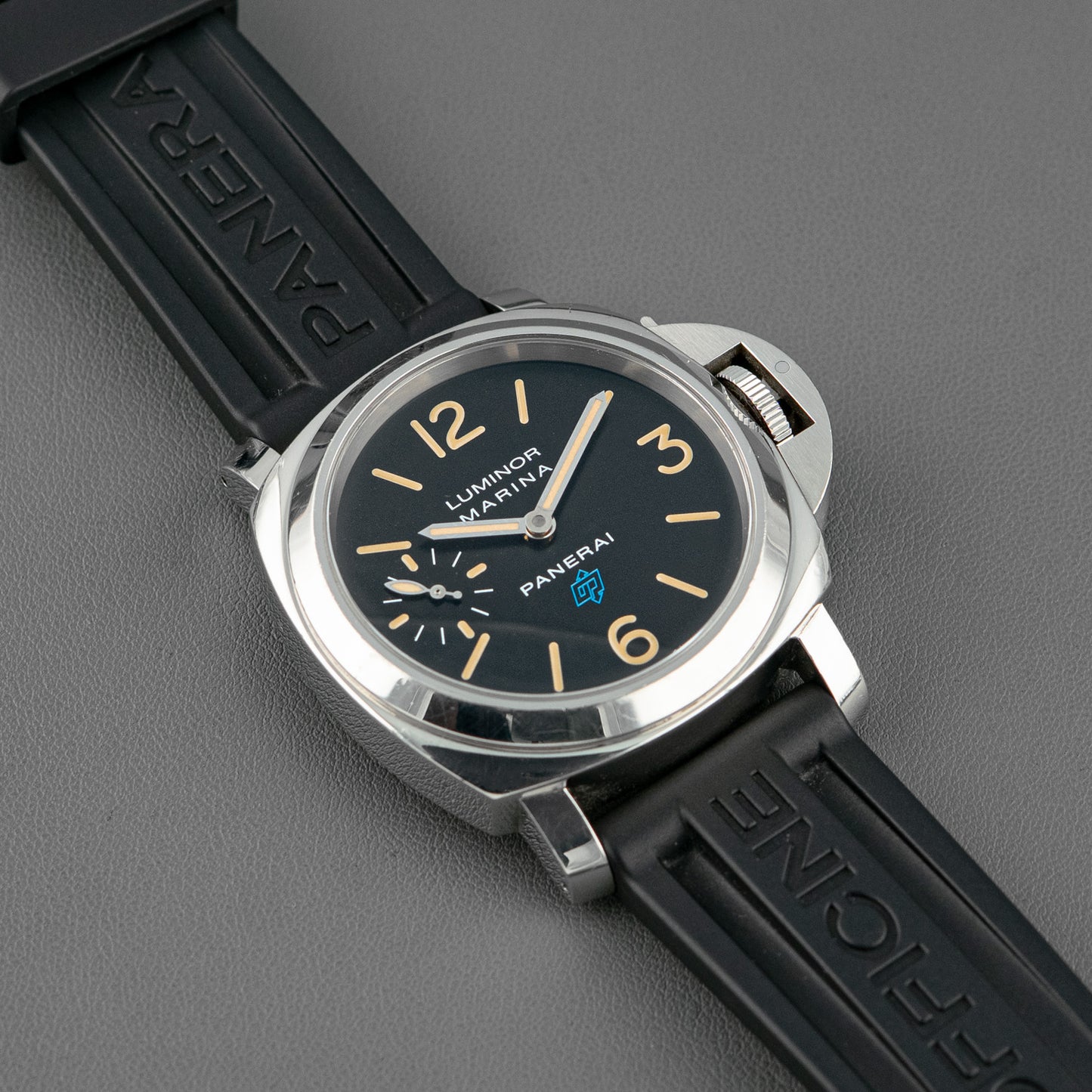 Panerai Luminor Marina Blue Logo PAM 631 Black Dial 44mm