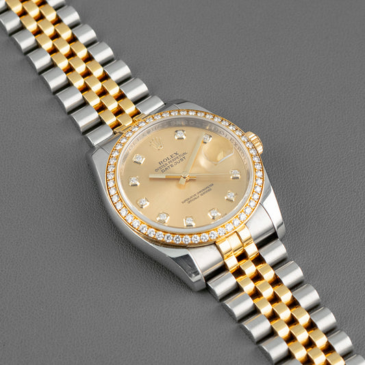 Rolex Datejust 116243 Yellow Gold Diamonds 36mm