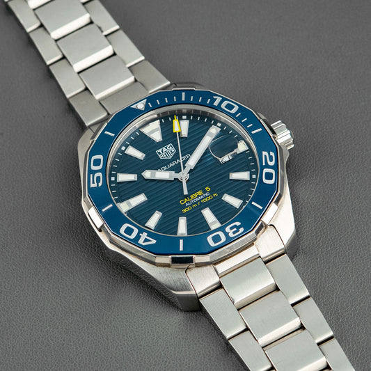 TAG Heuer Aquaracer Calibre 5 Automatic Blue Dial Date 42mm