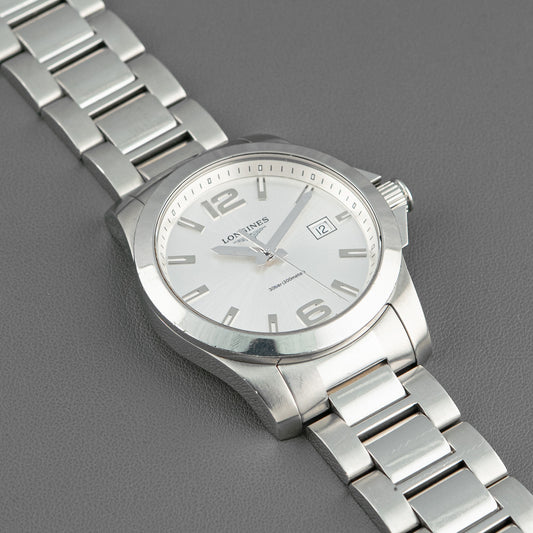Longines Conquest Quartz Date Silver Dial 41mm