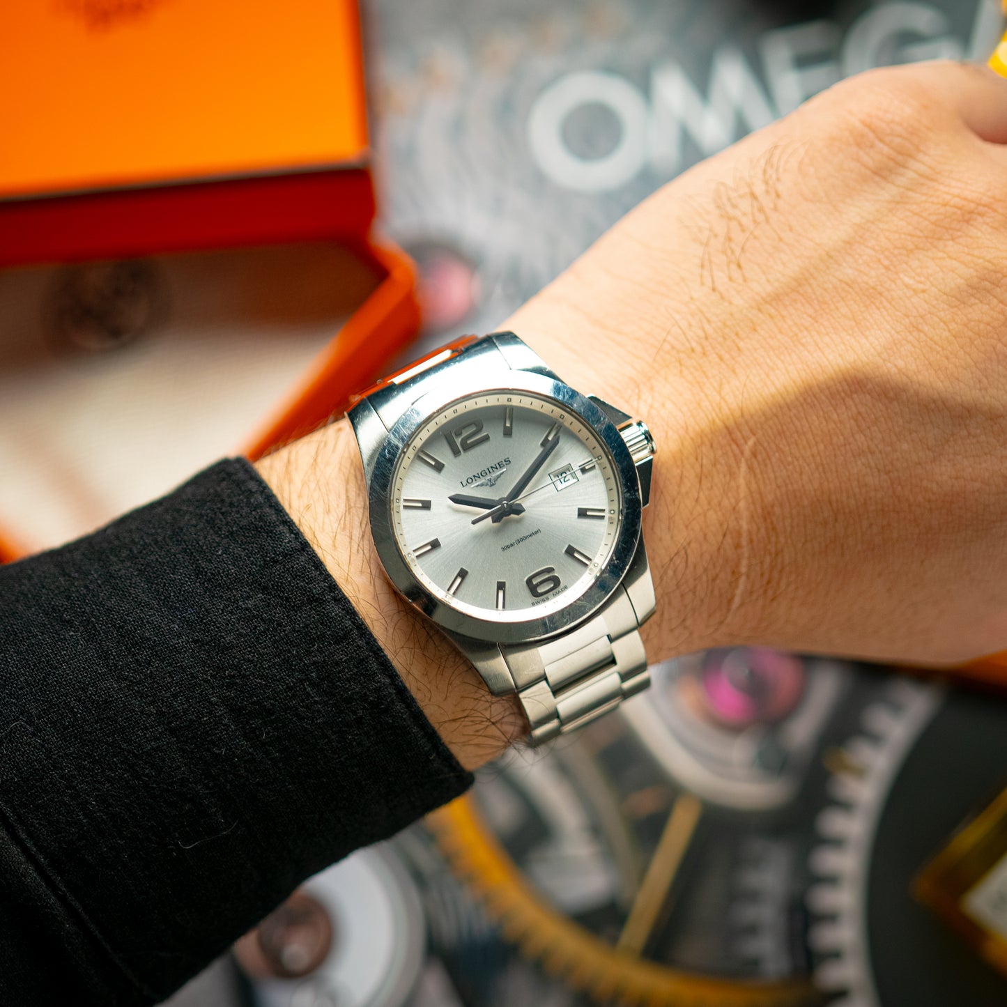 Longines Conquest Quartz Date Silver Dial 41mm