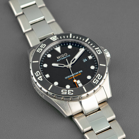 Mido Ocean Star 600 Chronometer Black Dial 43.5mm