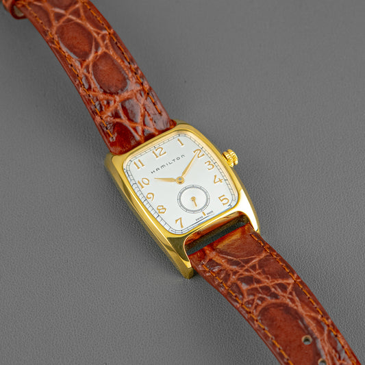 Hamilton Boulton Quartz Indiana Jones Gold Tone 27mm