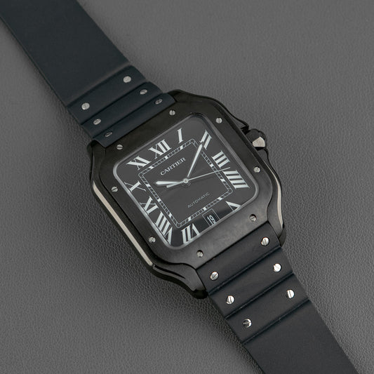 Cartier Santos Large ADLC Black Dial Automatic 39.8mm