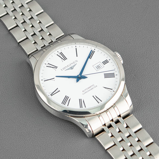 Longines Record Date Automatic Chronometer White 40mm