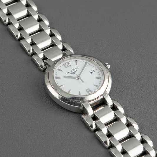 Longines PrimaLuna Quartz White Dial Date 26mm
