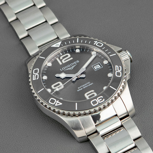 Longines HydroConquest Automatic Gray Sunburst Dial 43mm