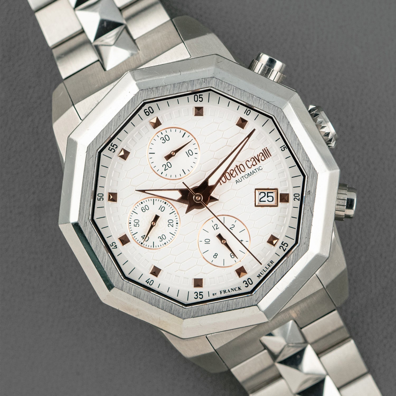 roberto cavalli by FRANK MULLER メンズ腕時計 Roberto Cavalli by Franck Muller Automatic Chronograph 44mm – LOFT