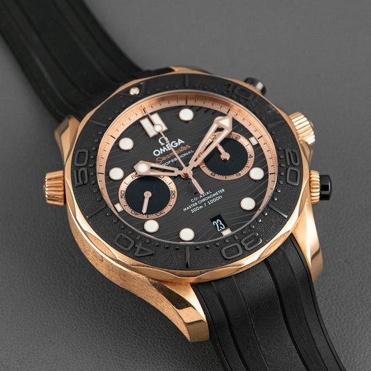 Omega Seamaster Diver 300M Chronograph Pink Gold 44mm